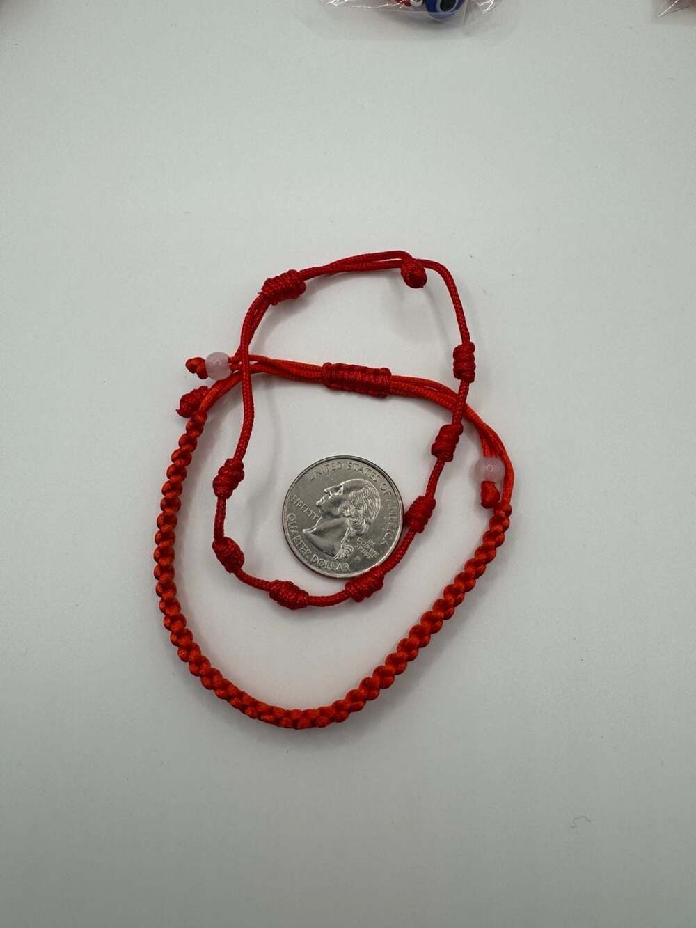 Set of 2 Handmade Red Cord Protection Bracelets